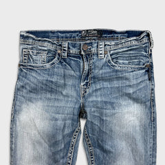 Silver Jeans Co. Grayson Mens 36x29 Blue Relaxed Fit Straight Leg Light Wash Denim Pants