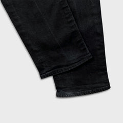 Levi's 514 Jeans Mens 28x30 Black Slim Straight Faded Dark Wash Stretch Denim Pants