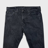 Levi's 512 Jeans Mens 36x32 Black Slim Taper Leg Dark Wash Mid Rise Stretch Denim Pants