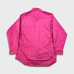 Vintage 90s Wrangler Shirt Mens XL Pink Brushpopper Cowboy Western Button Up