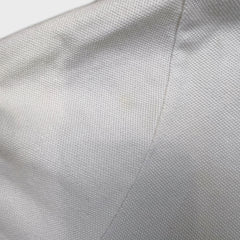 Moncler Maglia Polo Shirt Manica Corta Mens Small White Pique Short Sleeve