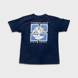 Vintage 90s Timberland T Shirt Mens Medium Blue Original USA Faded Graphic Tee