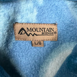 Mountain Ridge Wolf Fleece Mens Large Blue Winter Full Zip AOP Animal Jacket