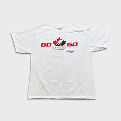 Vintage 2002 Circa Molson Team Canada T Shirt Mens XL White NHL Hockey Tee