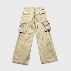 Vintage Y2K Ecko Unltd Pants Mens 30x30 Beige Relaxed Fit Wide Leg Baggy Cargo
