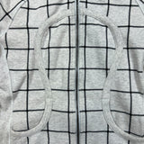 Lululemon Scuba Hoodie Womens Size 6 White Striped Full Zip Hooded Sweater