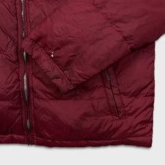 Tommy Hilfiger Jacket Mens Medium Red Reversible Down Puffer Heavy Coat