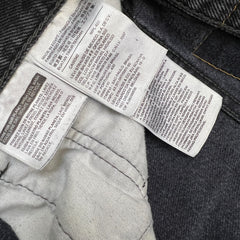 Levi's 501 Jeans Mens 36x32 Black Original Straight Leg Dark Wash Button Fly Denim Pants