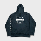 Nike Jordan Air Hoodie Mens Large Black Sportswear Box Logo Hooded Sweatshirt