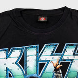 Vintage Y2K Kiss T Shirt Mens Large Black Double Sided Graphic Rock Band Tee