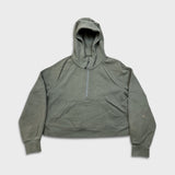 Lululemon Scuba Oversized 1/2 Zip Hoodie Womens Medium Green Hooded Sweater