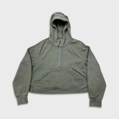 Lululemon Scuba Oversized 1/2 Zip Hoodie Womens Medium Green Hooded Sweater
