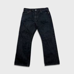 Levi's 517 Bootcut Jeans Mens 38x30 Black Dark Wash Red Tab Faded Denim Pants