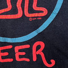 Vintage 1988 Bear Whiz Beer T Shirt Mens Large Blue Single Stitch Virginia Tee