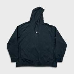 Nike Jordan Brand Hoodie Men 2XL Black Center Jumpman Pullover Hooded Sweater