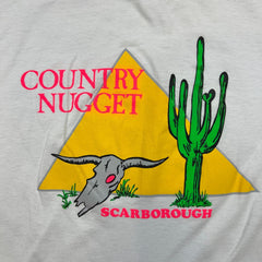 Vintage 90s Country Nugget Western T Shirt Mens XL White Single Stitched Tee
