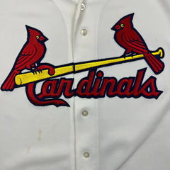 Vintage 90s Russell Athletic St. Louis Cardinals Jersey Mens 2XL White Baseball MLB