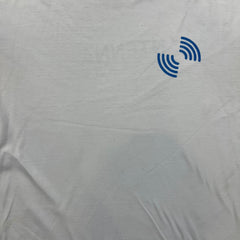 Vintage Y2K Antenna Software Tech T Shirt Mens Large White Distressed Promo Tee