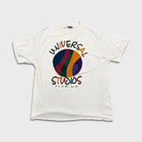 Vintage 90s Universal Studios Florida T Shirt Mens Medium White Short Sleeve Tee