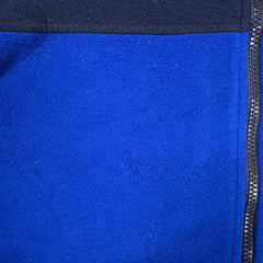 Vintage Y2K Tommy Hilfiger Fleece Mens Medium Blue Flag Pullover Full Zip Jacket