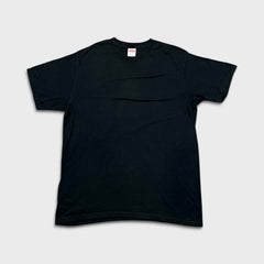 Supreme x Hanes Blank T Shirt Mens Medium Black USA Short Sleeve Tee