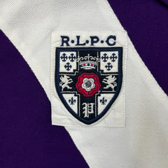 Polo Ralph Lauren Shirt Mens XL Purple RLPC Crest Big Pony Striped Short Sleeve