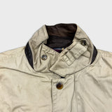 Vintage 90s Nautica Jacket Mens Large Beige Full Zip Outdoor Bomber Coat