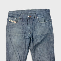 Diesel Service Spa Jeans Mens 33x32 Blue Medium Wash Straight Leg Denim Pants