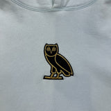 October's Very Own Hoodie Mens Medium Blue OVO Classic Owl Hooded Sweater
