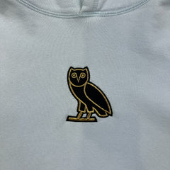 October's Very Own Hoodie Mens Medium Blue OVO Classic Owl Hooded Sweater