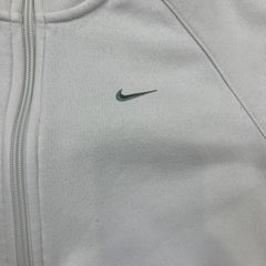 Nike Sportswear Sweatshirt Mens Large White 1/2 Zip Swoosh Athletic Pullover
