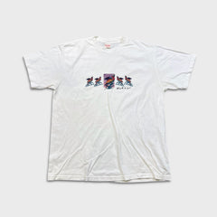 Vintage Belize Parrot T Shirt Mens Large White Tropical Short Sleeve Graphic Tee