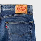Levi's 505 Jeans Men 36x34 Blue Regular Fit Straight Leg Medium Wash Faded Denim Pants