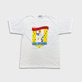 Vintage Snoopy 90s University de Paris T Shirt Mens XL White Cartoon Art Tee