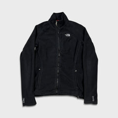 The North Face Fleece Womens Small Black Spell Out Full Zip Outdoor Jacket