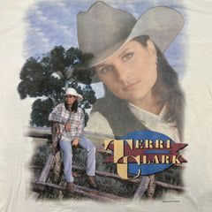 Vintage 90s Terri Clark On Tour T Shirt Mens XL White Country Graphic Band Tee