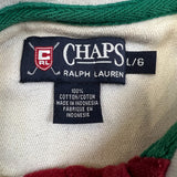 Vintage 90s Chaps Ralph Lauren Golf Polo Shirt Mens Large White Crest Striped