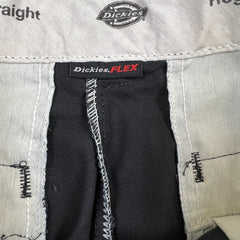 Dickies Flex Pants Mens 32x30 Black Regular Straight Workwear Chino Cargo Trouser