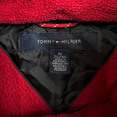 Tommy Hilfiger Fleece Mens XL Red Outdoor Hilfiger Expedition Full Zip Jacket