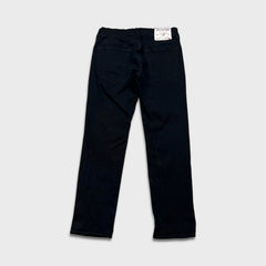 True Religion Geno Pants Mens 32x30 Black Relaxed Slim Stretch Dark Wash Denim