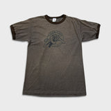 Vintage Y2K Hamilton Tiger Cats T Shirt Mens Large Brown CFL Football Ringer Tee