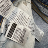 Levi's 70s Style High Flare Jeans Womens 31x24 Blue Medium Wash Distressed Denim Pants