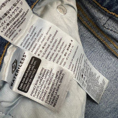 Levi's 70s Style High Flare Jeans Womens 31x24 Blue Medium Wash Distressed Denim Pants