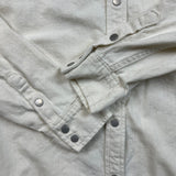 Calvin Klein Jeans Denim Shirt Mens Large White Casual Western Button Up
