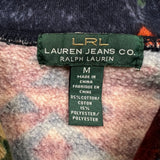Vintage Y2K Lauren Ralph Lauren Cardigan Womens Medium Blue Aztec Southwest