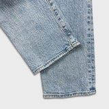 Levi's Ribcage Straight Ankle Jeans Womens 26x27 Blue High Rise Distressed Denim