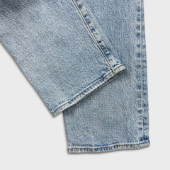 Levi's Ribcage Straight Ankle Jeans Womens 26x27 Blue High Rise Distressed Denim
