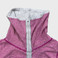 Lululemon In A Cinch Long Sleeve Tee Women Size 10 Pink / Gray Reversible