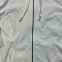 Lululemon Define Hooded Jacket Womens Size 8 White Sports Full Zip