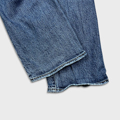 Levi's Ribcage Straight Ankle Jeans Womens 28x27 Blue High Rise Medium Wash Denim Pants